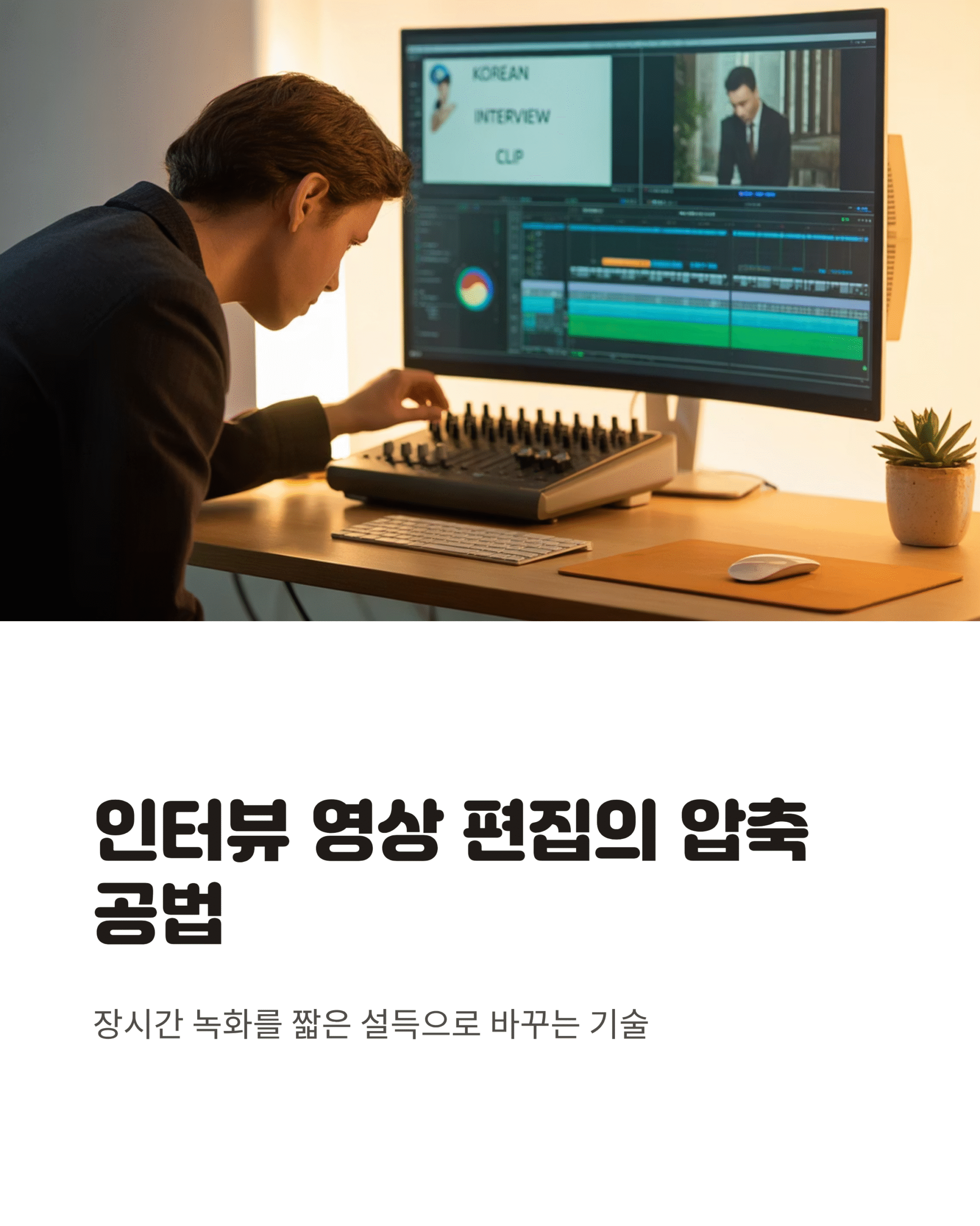 인터뷰 영상 편집, 핵심만 남기는 압축 공법