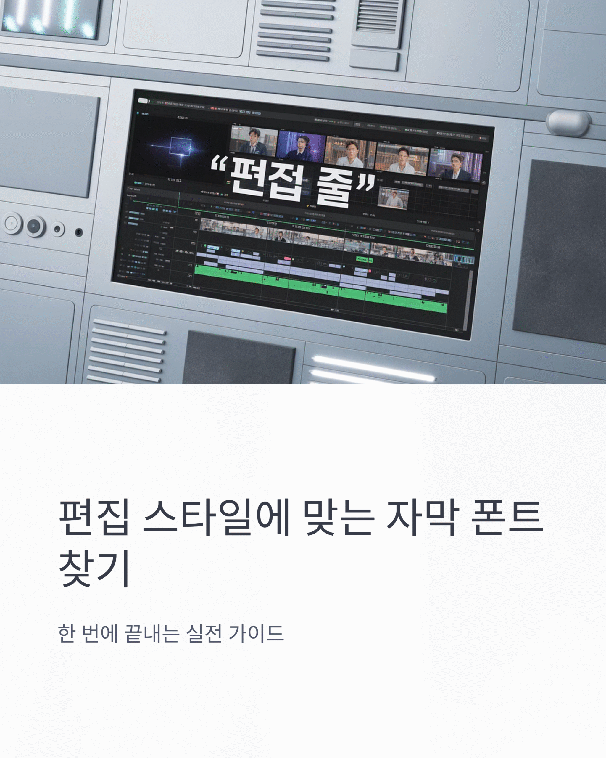 편집 스타일에 맞는 자막 폰트 찾기, 한 번에 끝내는 실전 가이드 9 편집 스타일에 맞는 자막 폰트 찾기, 한 번에 끝내는 실전 가이드