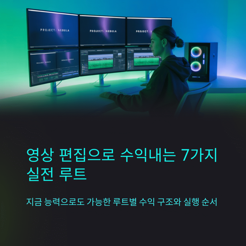 영상편집으로 수익내는 7가지 실전 루트 2 영상편집으로 수익내는 7가지 실전 루트