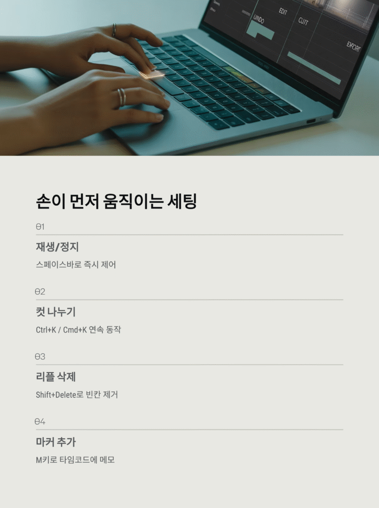 편집툴 단축키 정리표, 속도 2배 올리는 비법 3 편집툴 단축키 정리표, 속도 2배 올리는 비법