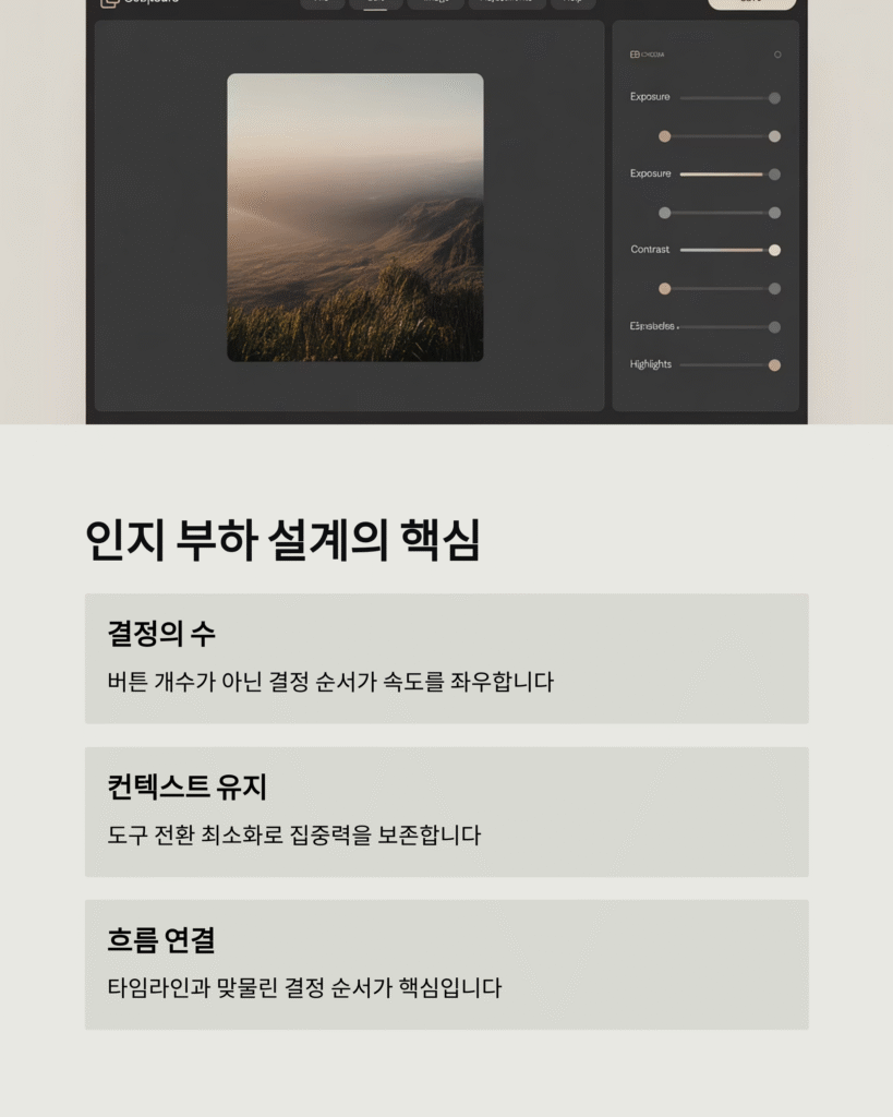 편집 툴 UX, 속도가 갈리는 진짜 이유 3 편집 툴 UX, 속도가 갈리는 진짜 이유