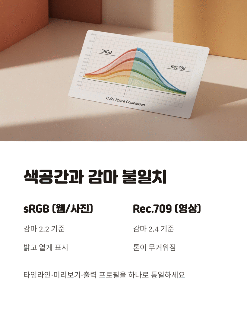 미리보기 색이 왜 달라져? 편집 뒤 화면 색차 원인과 해결 4 미리보기 색이 왜 달라져? 편집 뒤 화면 색차 원인과 해결