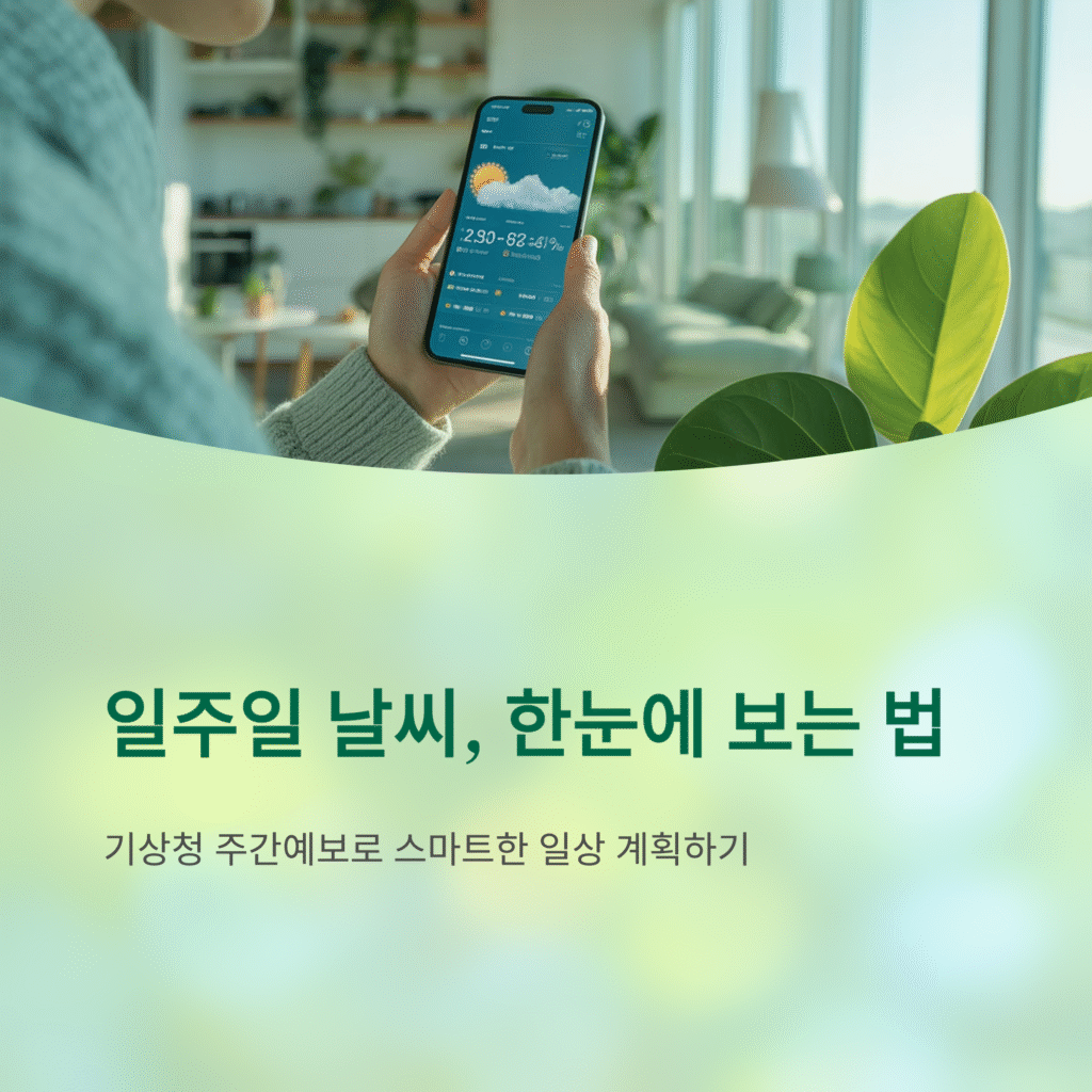 기상청 주간 일기예보 완전 가이드 | 일주일 날씨 흐름과 생활 활용법 2 기상청 주간 일기예보 완전 가이드 | 일주일 날씨 흐름과 생활 활용법