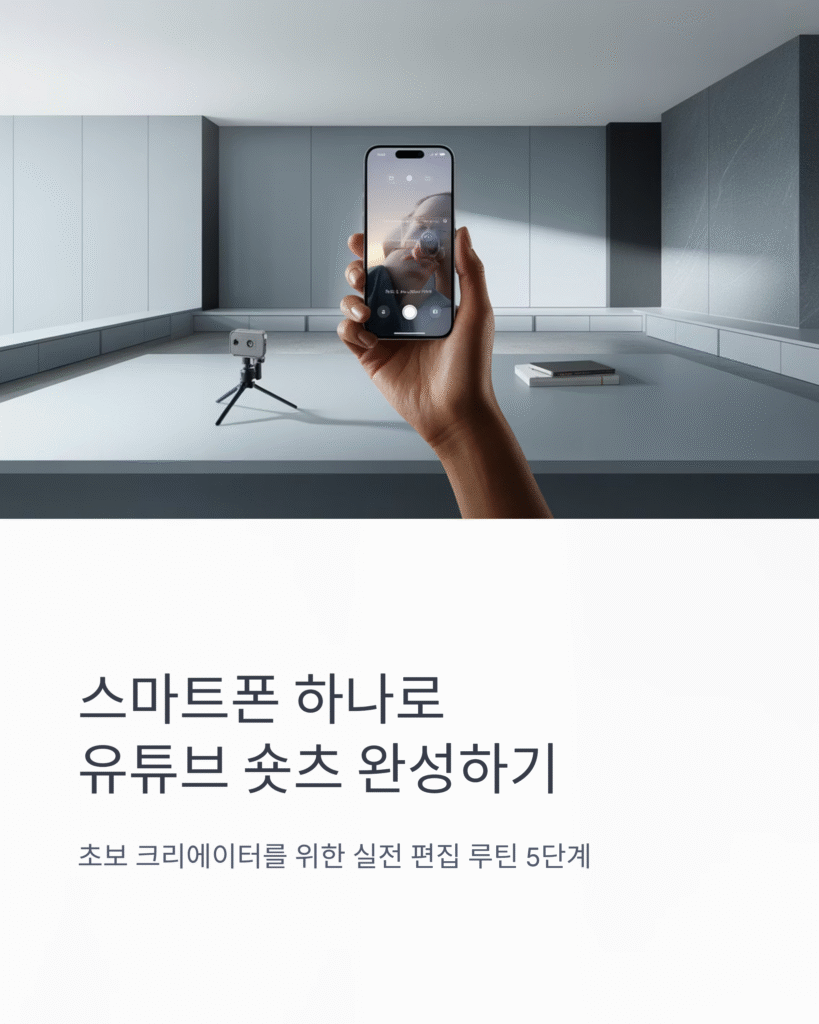 🎬 스마트폰 하나로 완성하는 유튜브 숏츠 편집 루틴 5단계 | 초보 크리에이터를 위한 실전 가이드 2 🎬 스마트폰 하나로 완성하는 유튜브 숏츠 편집 루틴 | 초보 크리에이터를 위한 실전 가이드