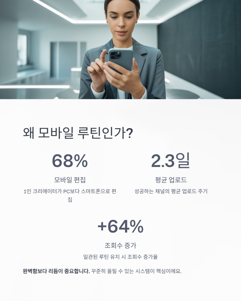 🎬 스마트폰 하나로 완성하는 유튜브 숏츠 편집 루틴 5단계 | 초보 크리에이터를 위한 실전 가이드 3 🎬 스마트폰 하나로 완성하는 유튜브 숏츠 편집 루틴 | 초보 크리에이터를 위한 실전 가이드