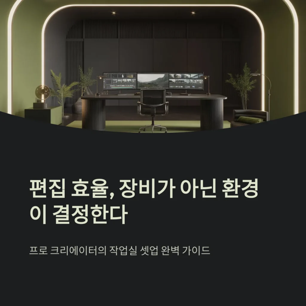 편집 작업실 셋업, 효율성을 폭발적으로 키우는 법 (2025 프로 크리에이터 가이드)