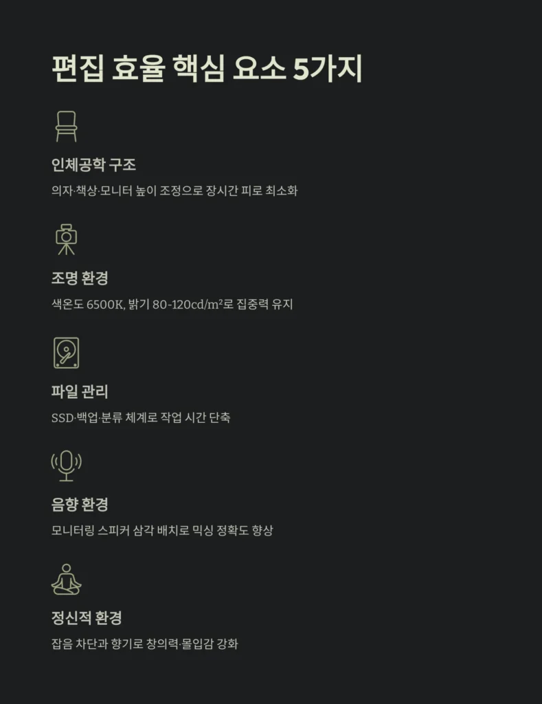 편집 작업실 셋업, 효율성을 폭발적으로 키우는 법 (2025 프로 크리에이터 가이드)