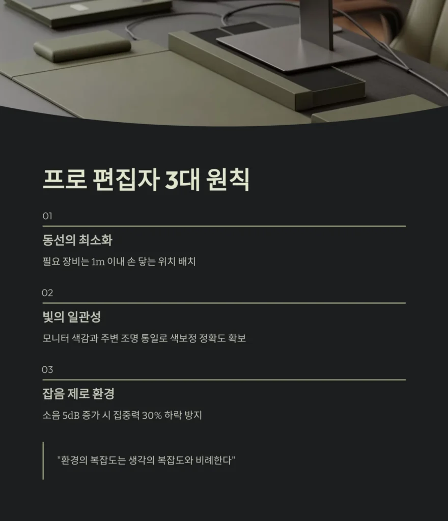 편집 작업실 셋업, 효율성을 폭발적으로 키우는 법 (2025 프로 크리에이터 가이드)