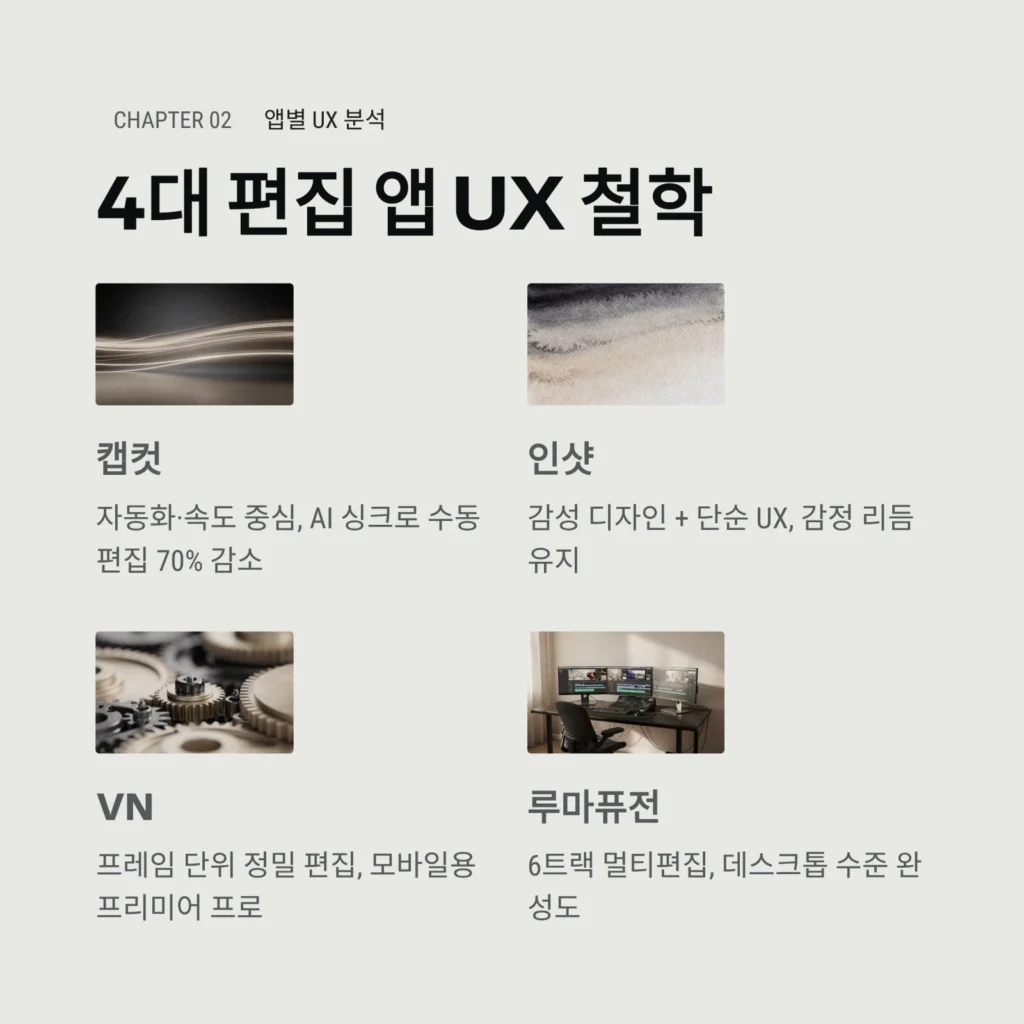 4대 편집 앱 UX 철학
