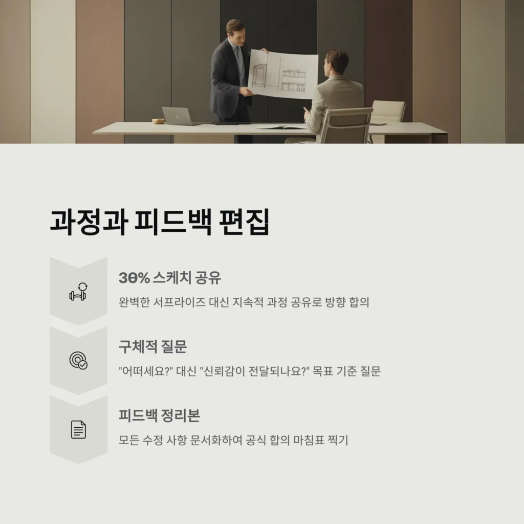 클라이언트 피드백 줄이는 '포인트 편집법': 수정 요청 90% 줄이는 5가지 비밀 5 클라이언트 피드백 줄이는 '포인트 편집법': 수정 요청 90% 줄이는 5가지 비밀