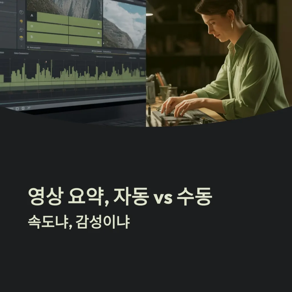 영상 요약 기능, 자동 vs 수동 뭐가 나을까? | AI 요약 편집의 한계와 인간 감성의 힘 2 영상 요약 기능, 자동 vs 수동 뭐가 나을까? | AI 요약 편집의 한계와 인간 감성의 힘