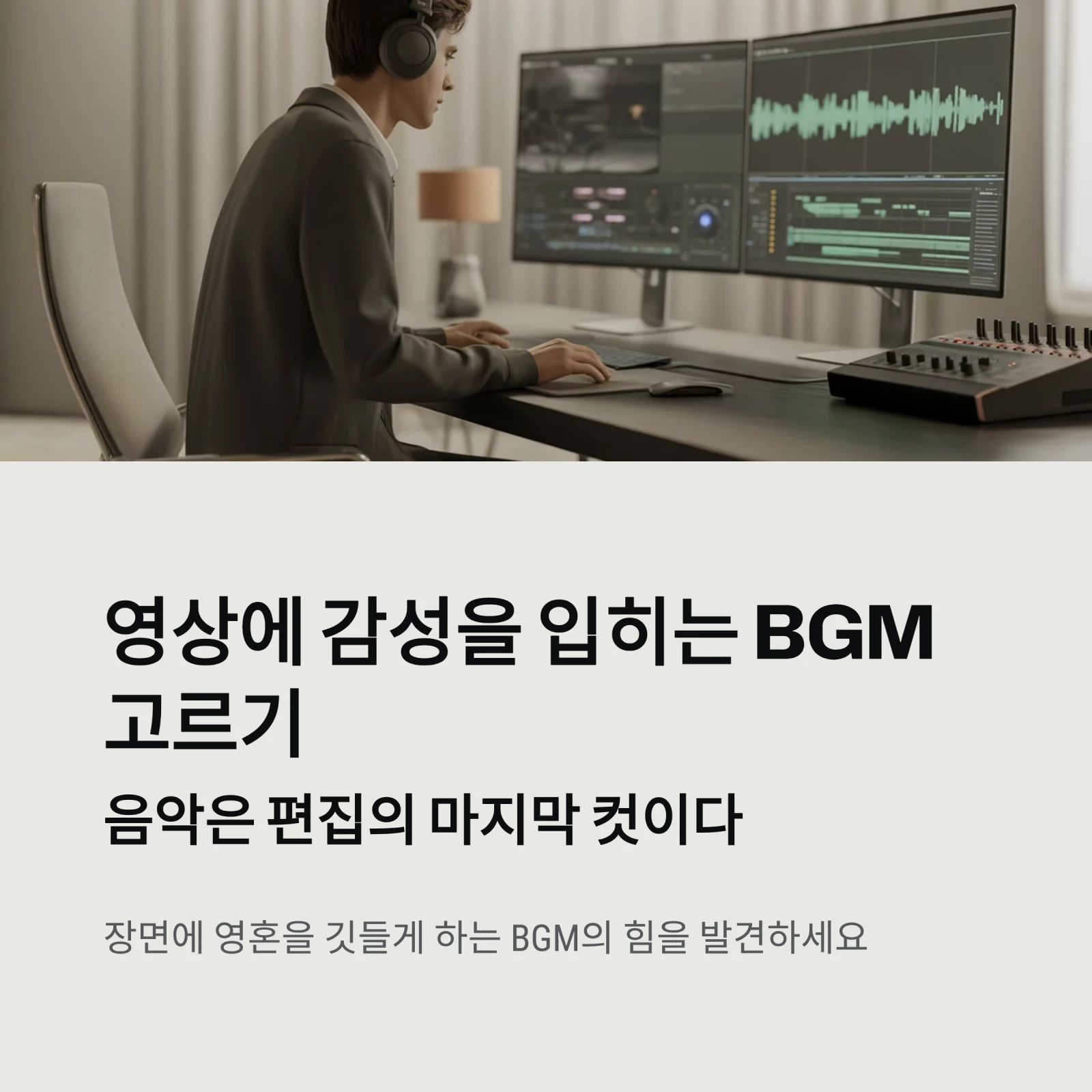 BGM 선택법, 영상에 감성을 입히는 BGM 고르기 | 장르·템포·타이밍 완벽 가이드 1 BGM 선택법, 영상에 감성을 입히는 BGM 고르기 | 장르·템포·타이밍 완벽 가이드