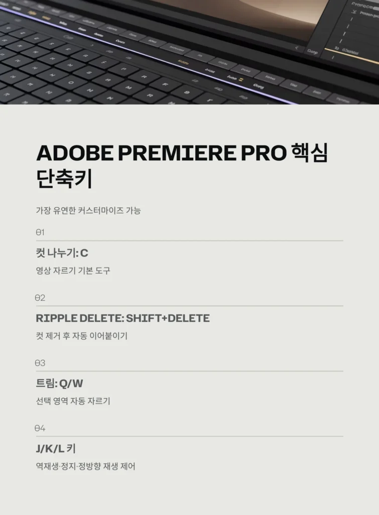 영상 편집툴 단축키 모음 정리표 | 프리미어·다빈치·캡컷·파이널컷 완벽 비교