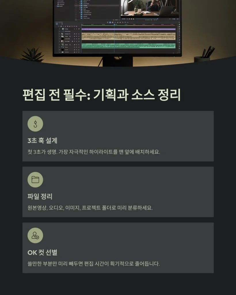 편집 전 필수: 기획과 소스 정리