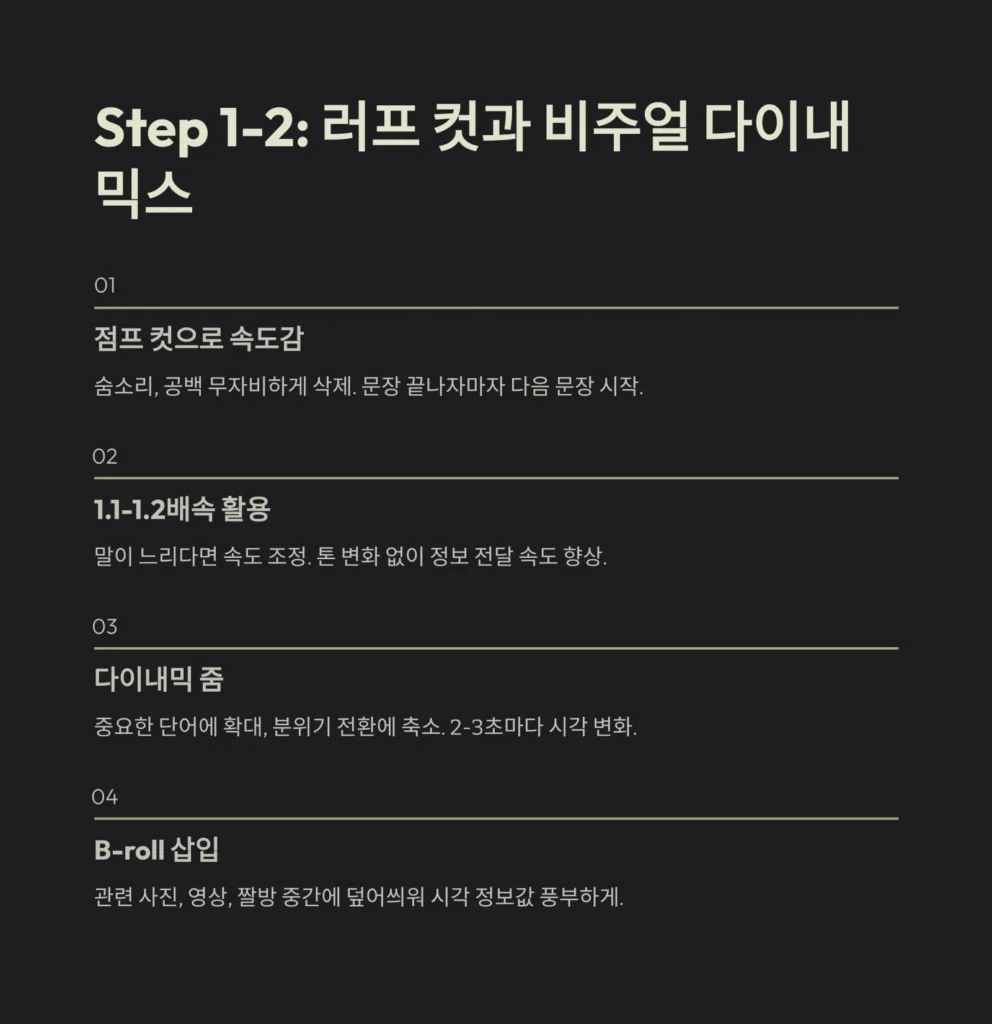 러프 컷과 비주얼 다이내믹스