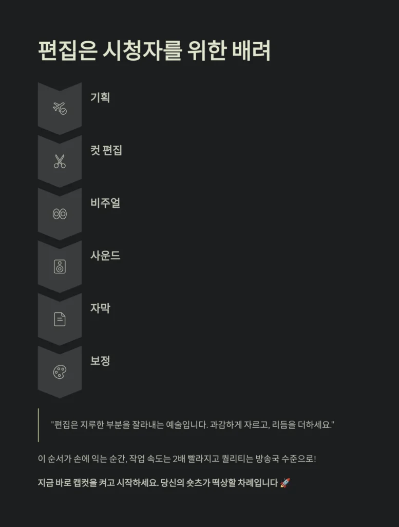 편집은 시청자를 위한 배려
