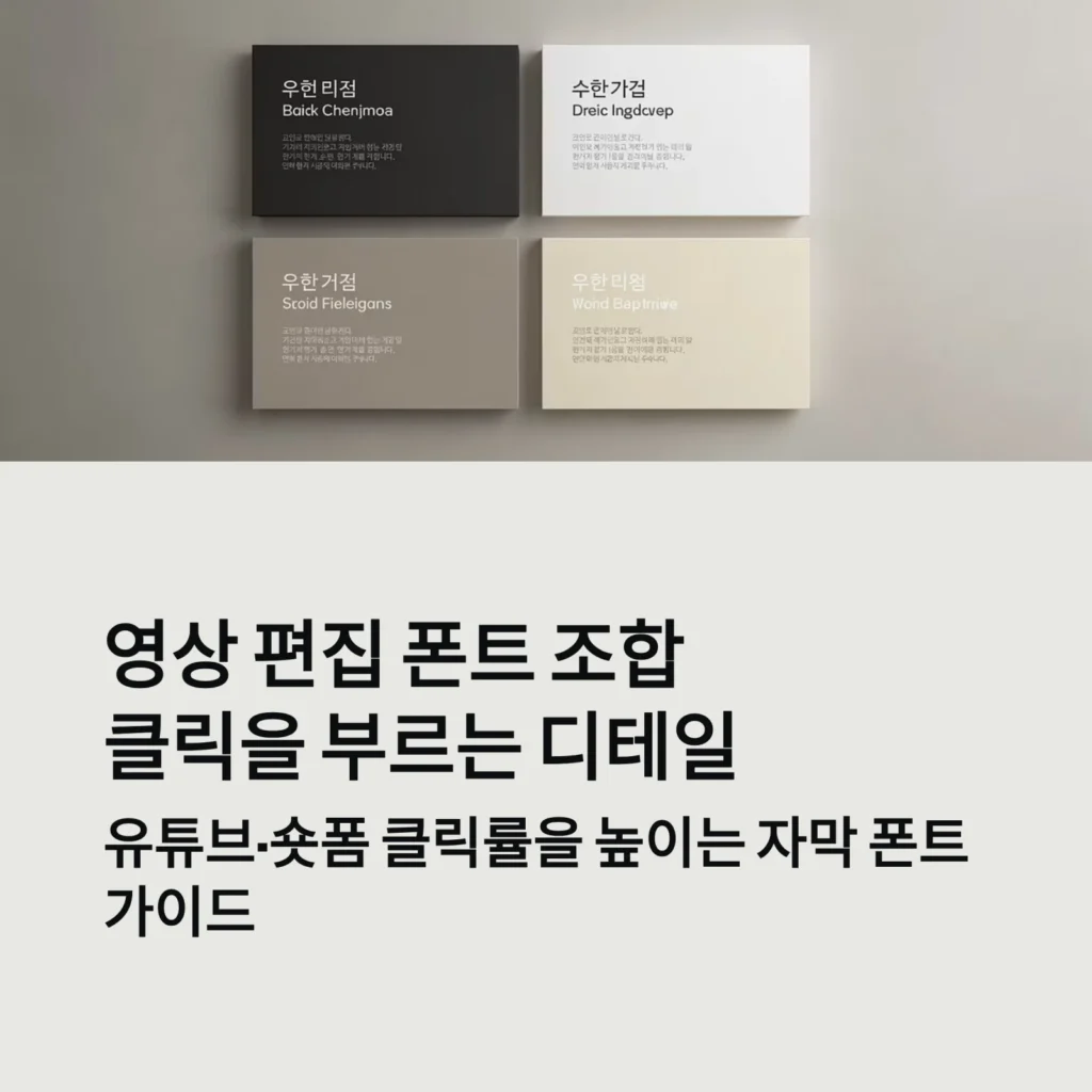 영상 편집 폰트 조합, 클릭을 부르는 디테일