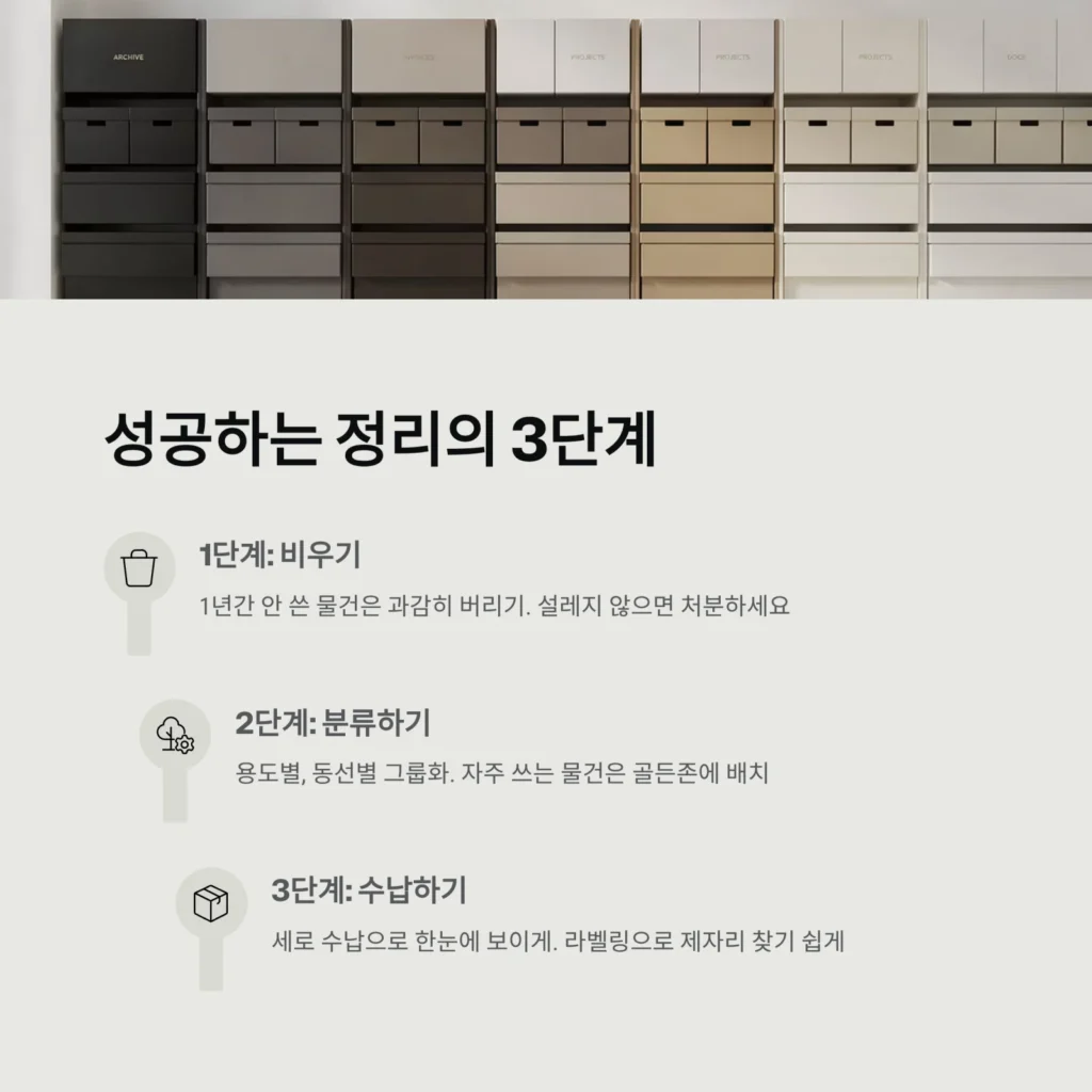정리 수납의 기적: 공간을 바꾸면 인생이 달라지는 이유와 실전 노하우 5가지 4 정리 수납의 기적: 공간을 바꾸면 인생이 달라지는 이유와 실전 노하우 5가지