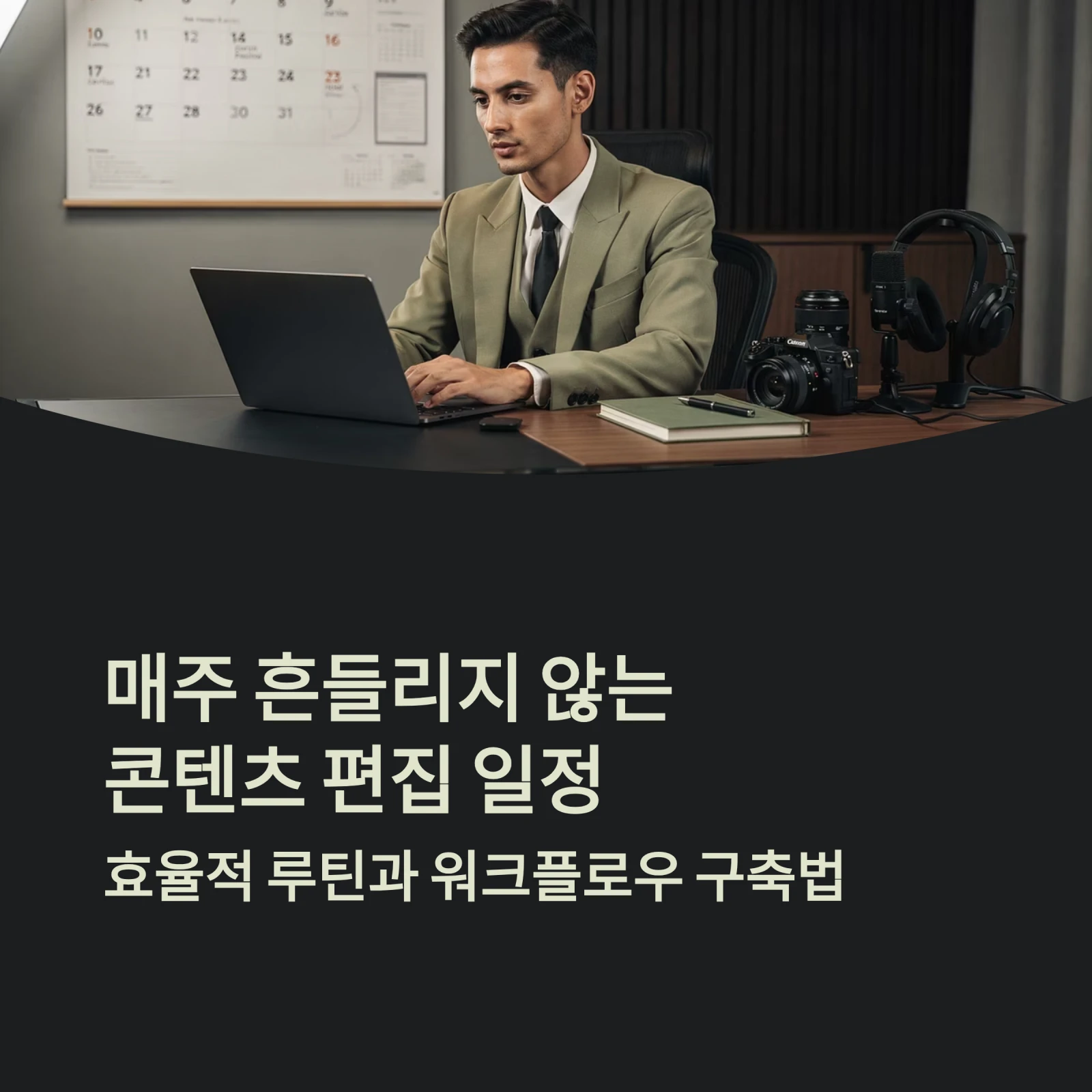매주 흔들리지 않는콘텐츠 편집 일정