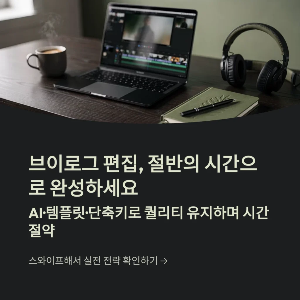 브이로그 편집, 절반의 시간으로 완성하세요
