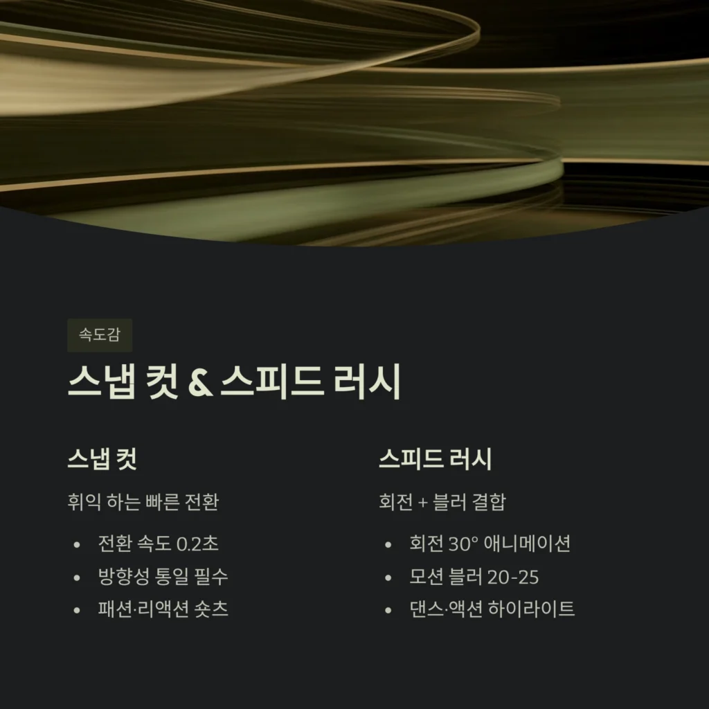 스냅 컷 & 스피드 러시 스냅 컷 & 스피드 러시