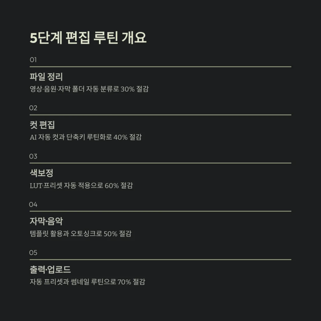 5단계 편집 루틴 개요