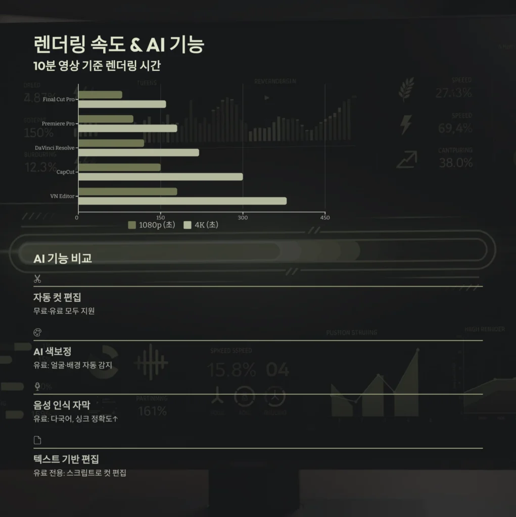 렌더링 속도 & AI 기능
