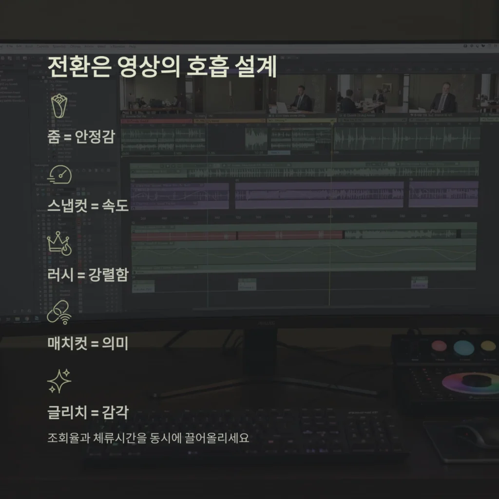 전환은 영상의 호흡 설계 전환은 영상의 호흡 설계