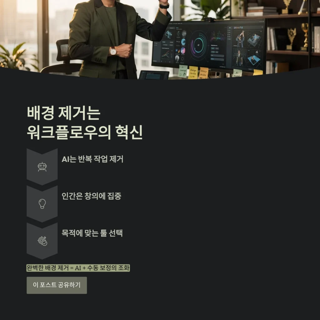 배경 제거는워크플로우의 혁신