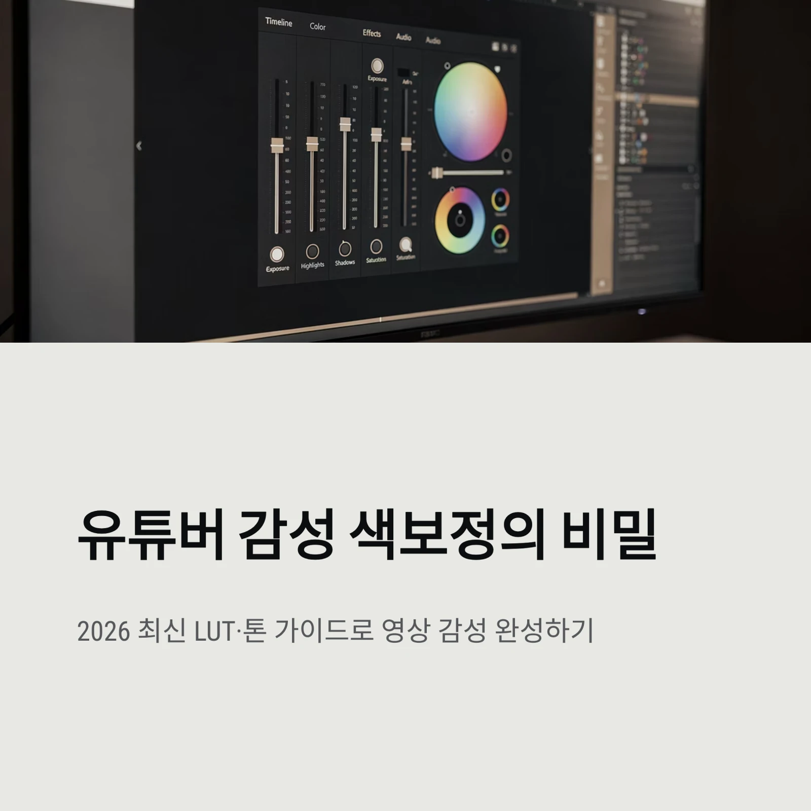 유튜버 감성 색보정의 비밀