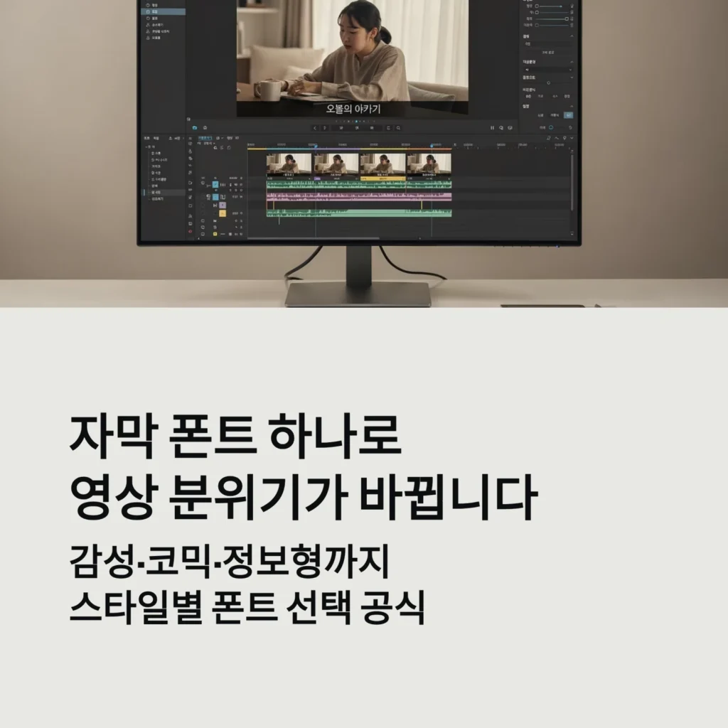 자막 폰트 하나로영상 분위기가 바뀝니다 자막 폰트 하나로영상 분위기가 바뀝니다