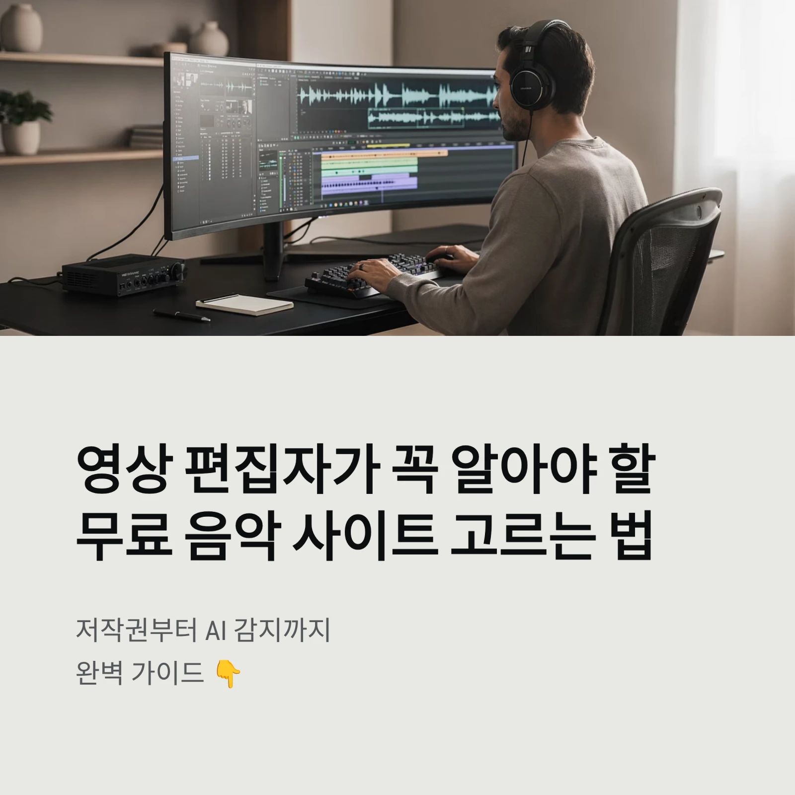 영상 편집자가 꼭 알아야 할무료 음악 사이트 고르는 법