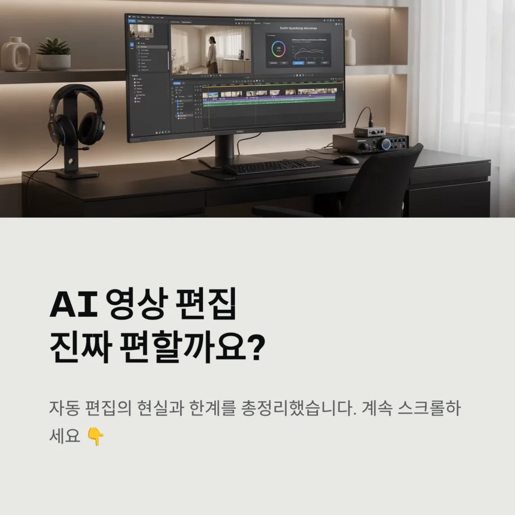 AI 영상 편집진짜 편할까요?