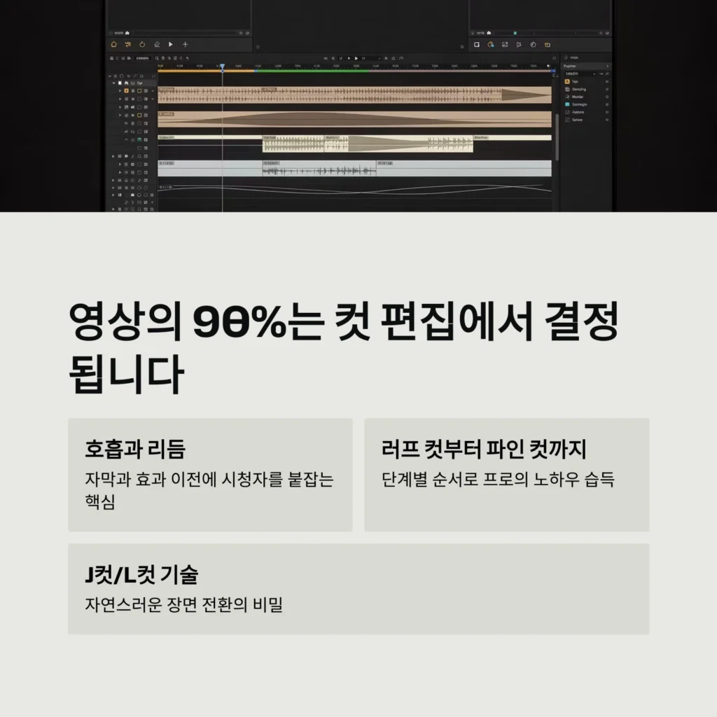 영상의 90%는 컷 편집에서 결정됩니다