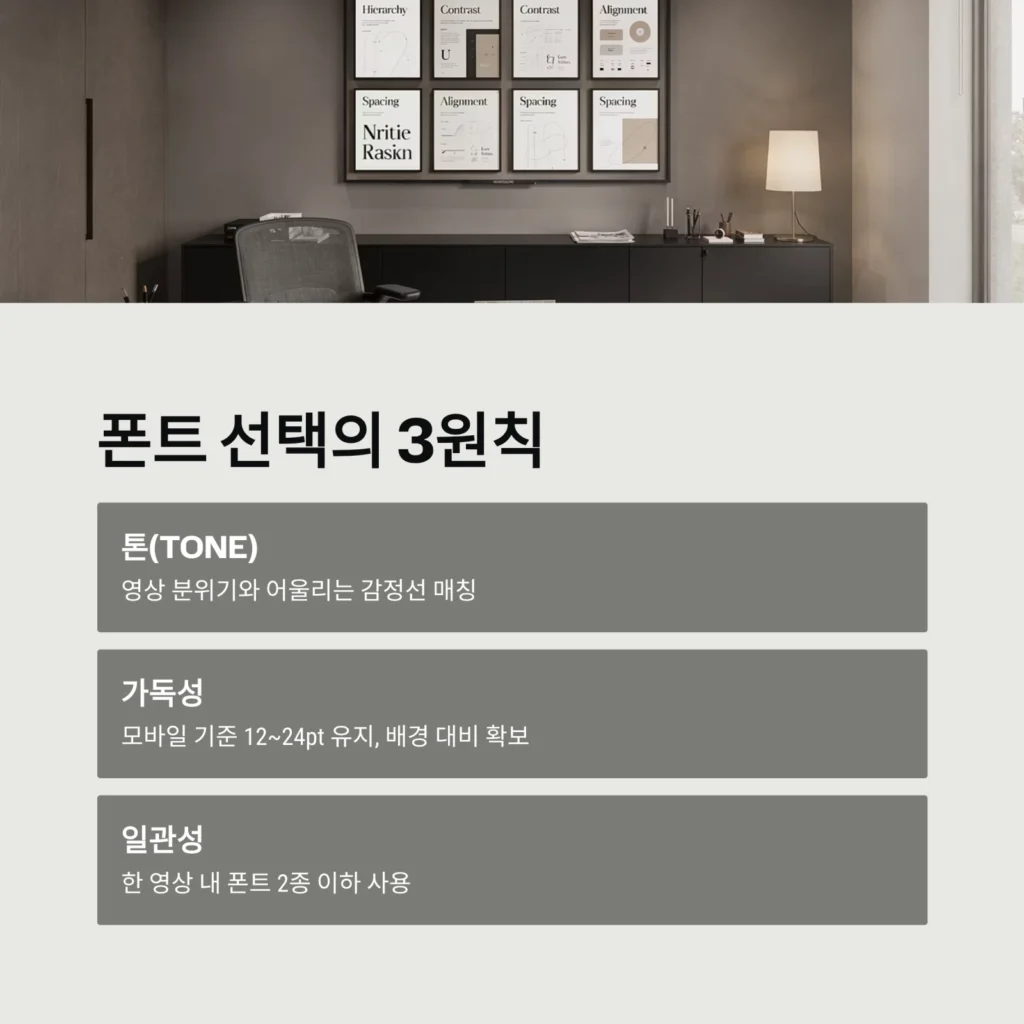 폰트 선택의 3원칙 폰트 선택의 3원칙