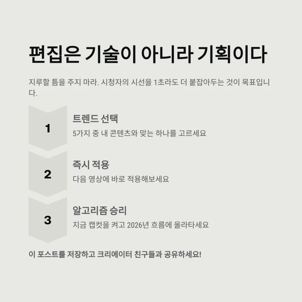 편집은 기술이 아니라 기획이다