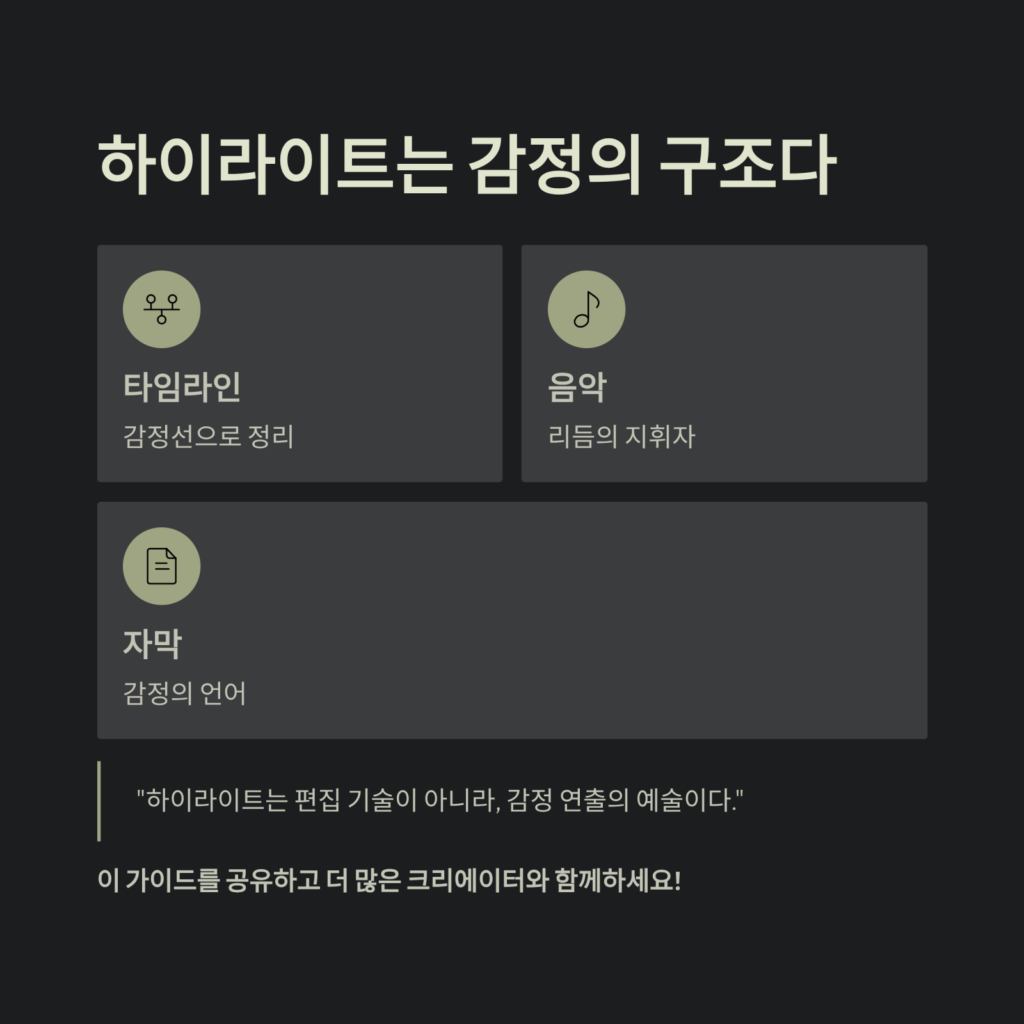 하이라이트는 감정의 구조다