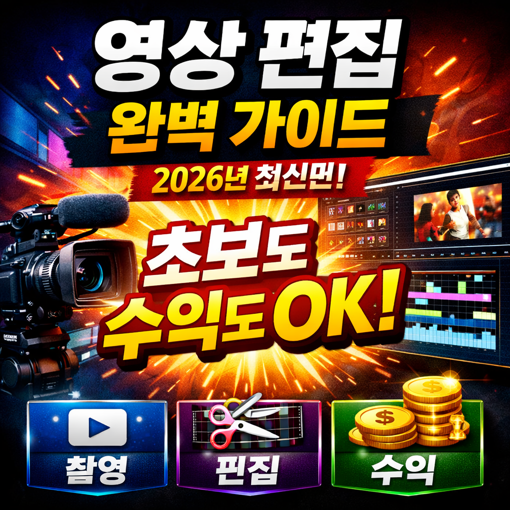 영상 편집 완벽 가이드 (초보부터 수익화까지)