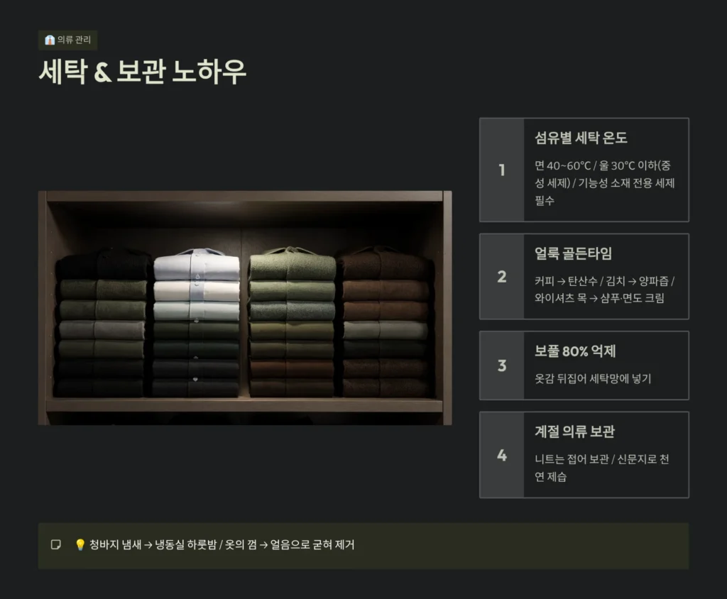 세탁 & 보관 노하우