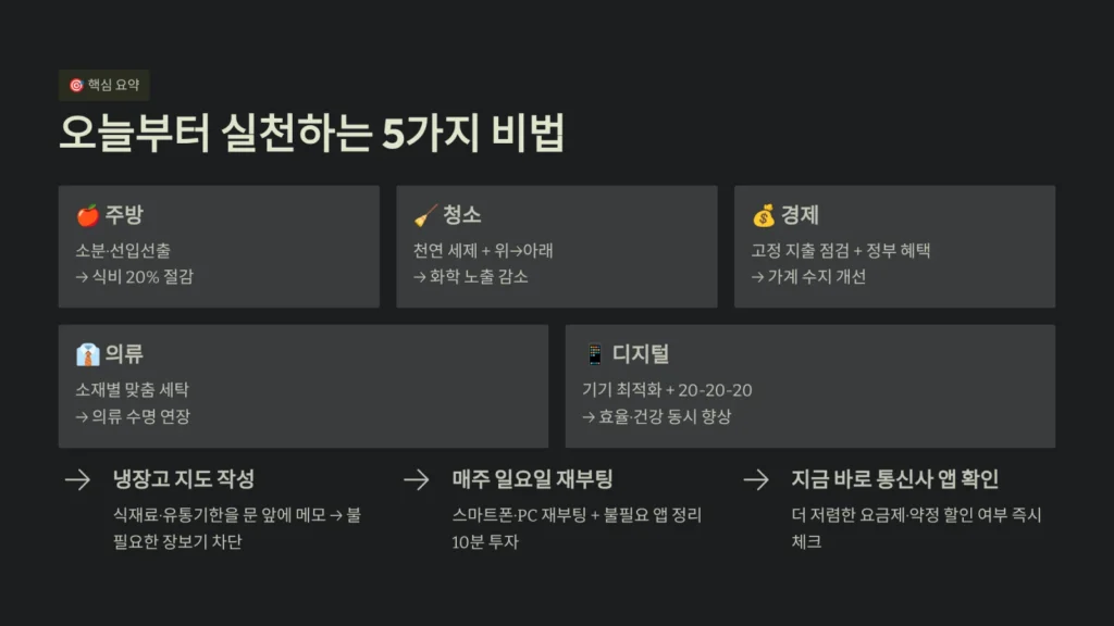 오늘부터 실천하는 5가지 비법