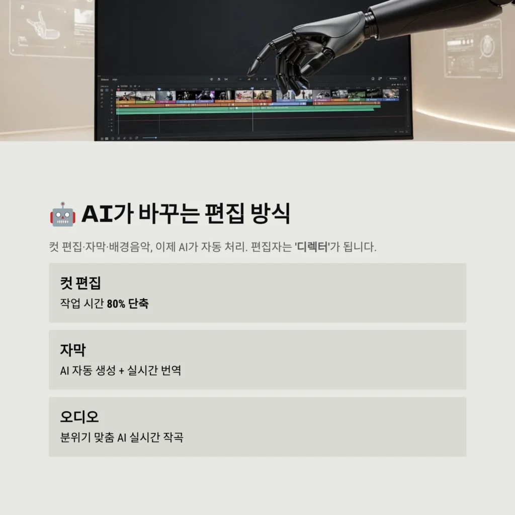 2026년 최고의 영상 편집 프로그램 추천 및 성능 비교 가이드 2 AI가 바꾸는 편집 방식