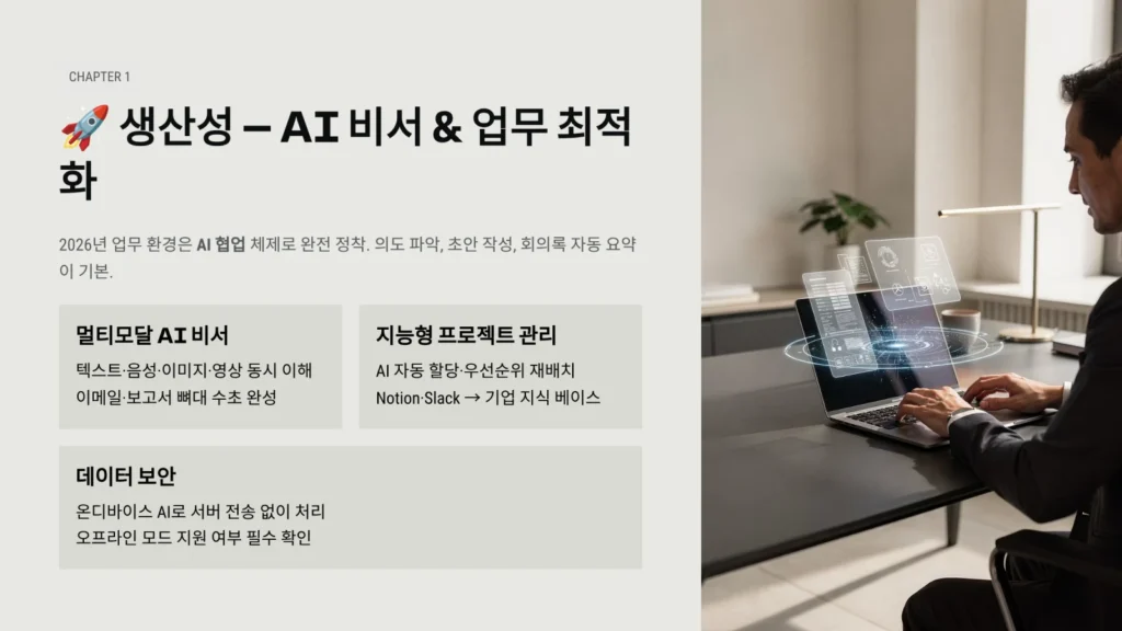 2026 필수 앱 추천 총정리: 스마트한 일상을 위한 카테고리별 가이드 2 생산성 — AI 비서 & 업무 최적화