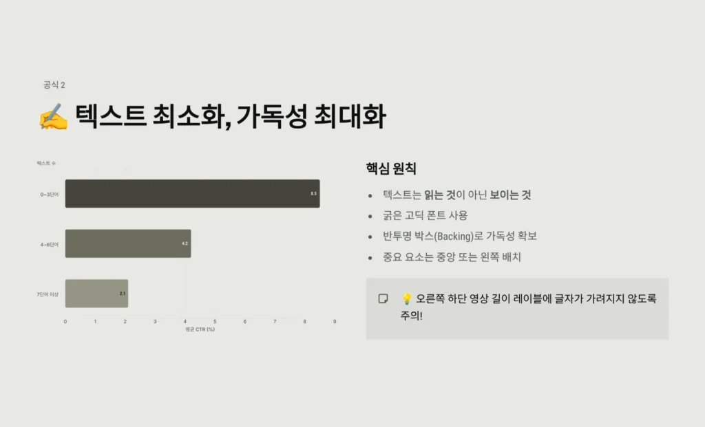 텍스트 최소화, 가독성 최대화