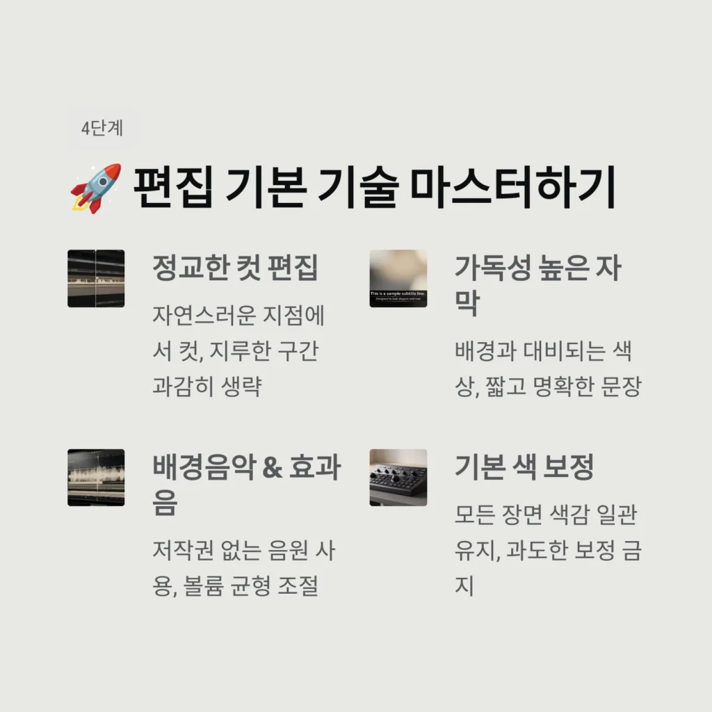 편집 기본 기술 마스터하기