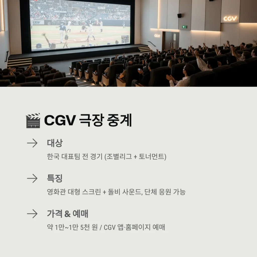 CGV 극장 중계