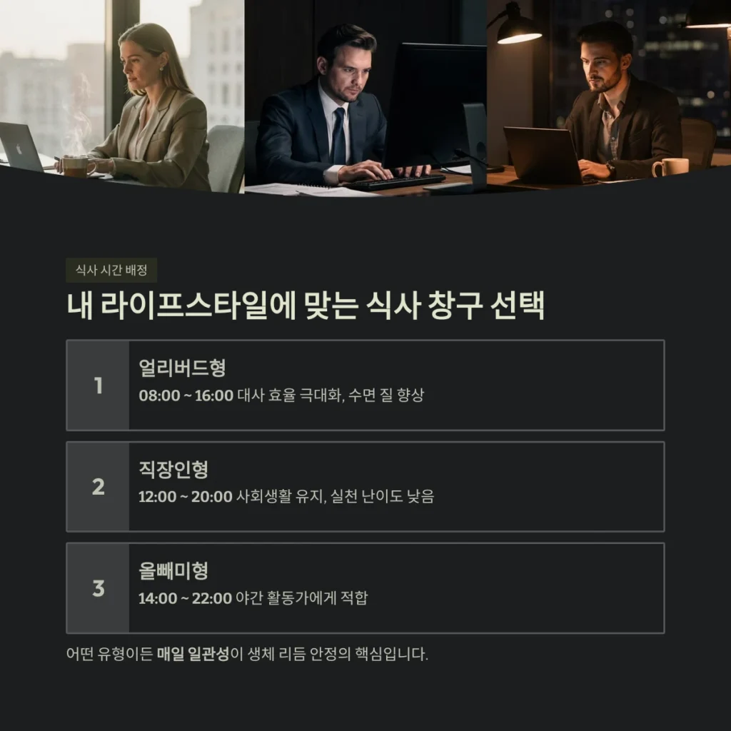 내 라이프스타일에 맞는 식사 창구 선택