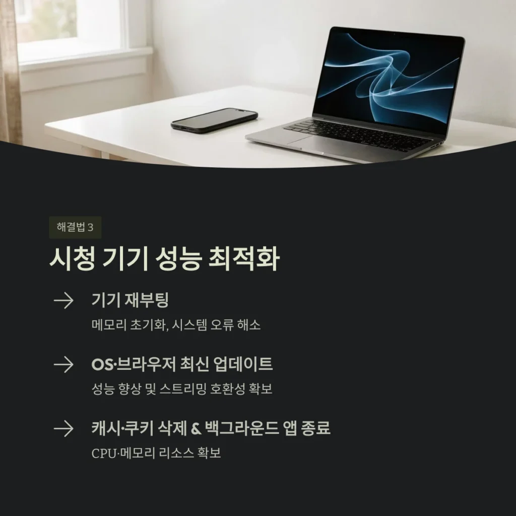 시청 기기 성능 최적화