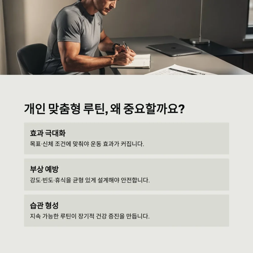 개인 맞춤형 루틴, 왜 중요할까요?