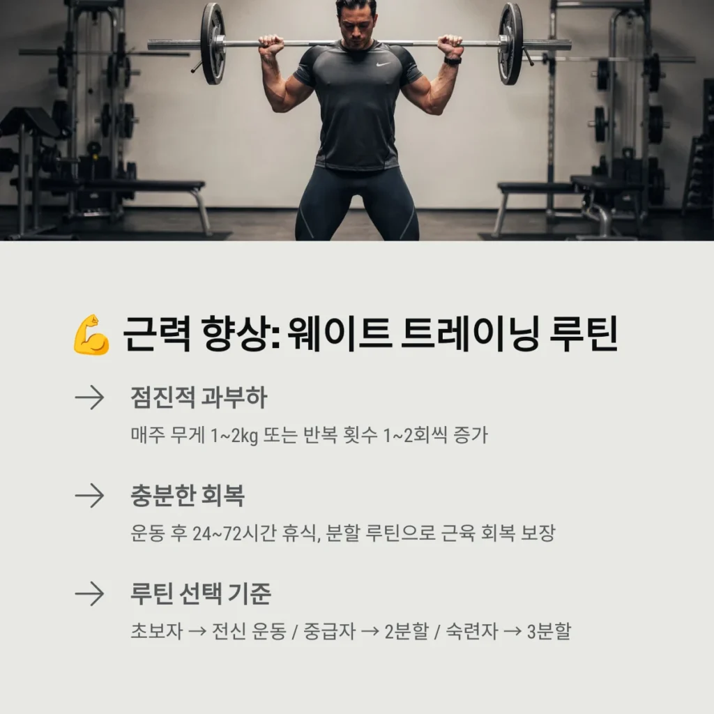 근력 향상: 웨이트 트레이닝 루틴