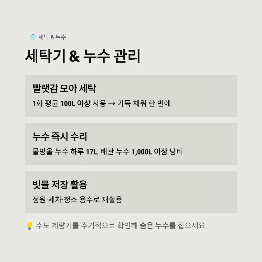 세탁기 & 누수 관리